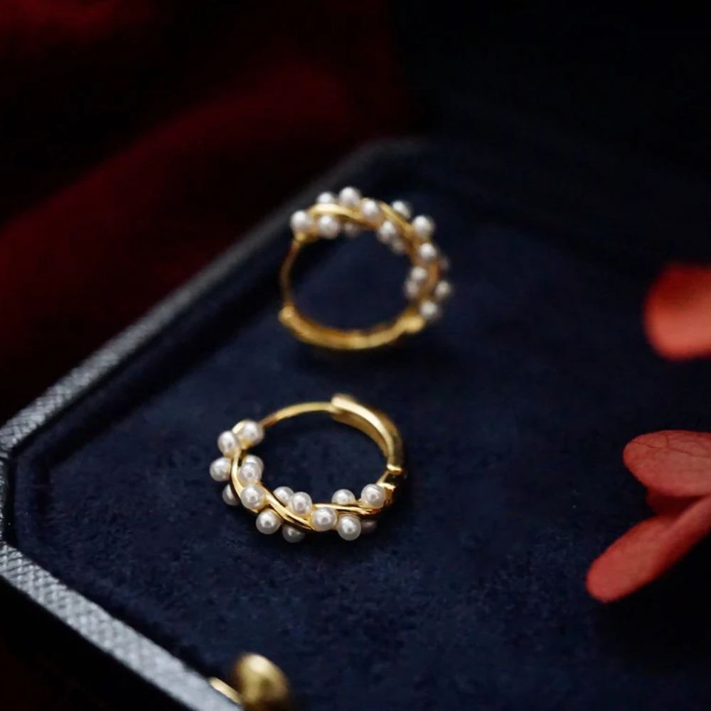 روسويثا® | حلقات لؤلؤة ملتوية (زوج)