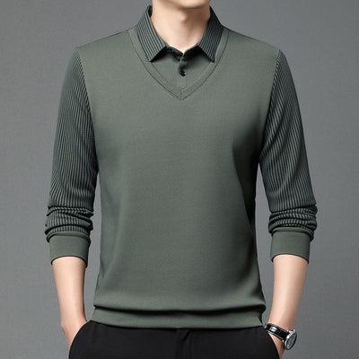 مارسو™ | تي شيرت بتأثير الطبقات المخططة