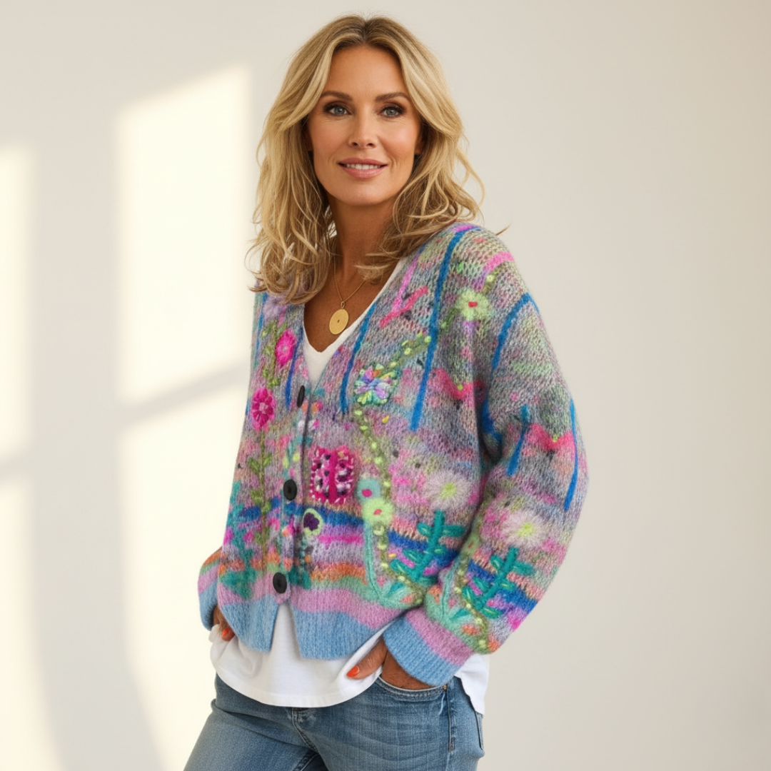 كاجا® | سترة مفتوحة بنمط الأزهار