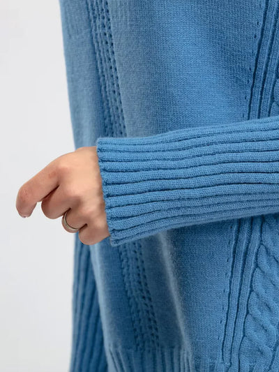 سكارليت | مجموعة سترة محبوكة عالية الرقبة وسروال فضفاض