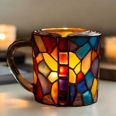 فسيفساء | كوب – قوس قزح مصنوع يدويًا بين يديك