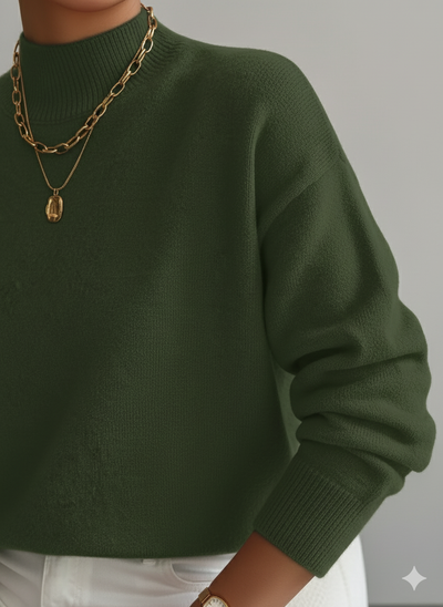 كلير® | سترة تريكو ذات ياقة عالية ناعمة