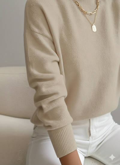 كلير® | سترة تريكو ذات ياقة عالية ناعمة