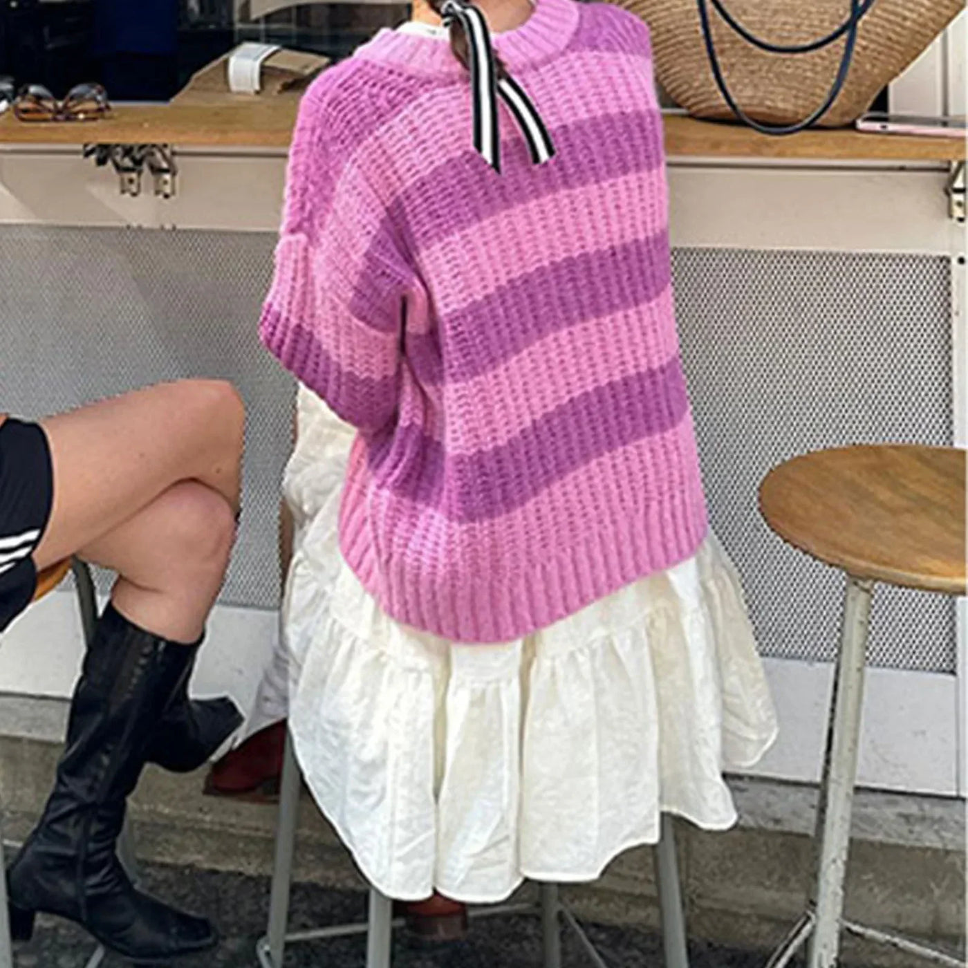 فيلويت® | سترة صوفية مخططة