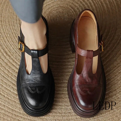 غريتا® | أحذية ماري جين جلدية نباتية طبية