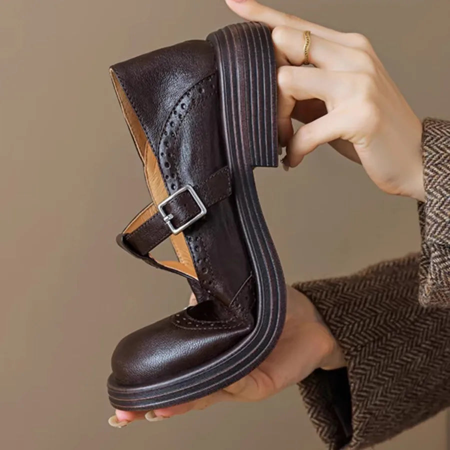 لويسا® | أحذية ماري جين جلدية نباتية طبية