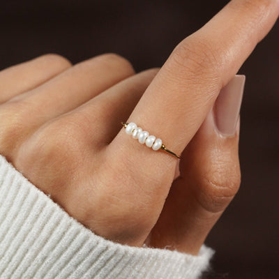 زيتا® | خاتم من اللؤلؤ العذب الأنيق لأسلوب راقٍ