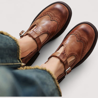 ليزا® | أحذية ماري جين جلدية نباتية طبية